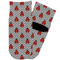 Ladybugs & Chevron Toddler Ankle Socks - Single Pair - Front and Back