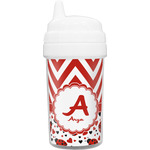 Ladybugs & Chevron Sippy Cup (Personalized)