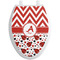 Ladybugs & Chevron Toilet Seat Decal - Elongated (Personalized)