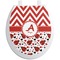 Ladybugs & Chevron Toilet Seat Decal (Personalized)