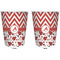 Ladybugs & Chevron Trash Can White - Front and Back - Apvl