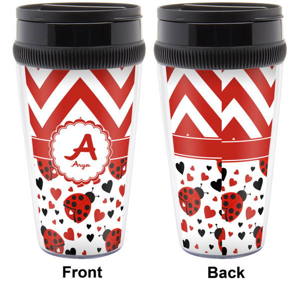 Ladybugs & Chevron Travel Mug Approval (Personalized)