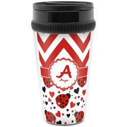 Ladybugs & Chevron Acrylic Travel Mug without Handle (Personalized)
