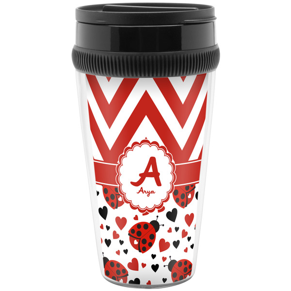 Custom Ladybugs & Chevron Acrylic Travel Mug without Handle (Personalized)