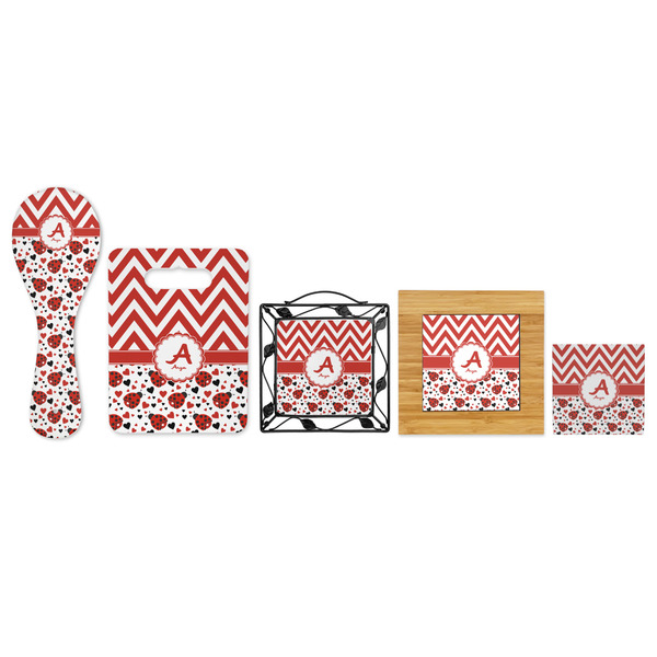 Ladybugs & Chevron Trivets