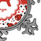 Ladybugs & Chevron Vintage Snowflake - Detail