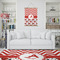 Ladybugs & Chevron Wall Hanging Tapestry - Portrait - IN CONTEXT