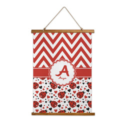 Ladybugs & Chevron Wall Hanging Tapestry - Tall (Personalized)