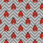 Ladybugs & Chevron Wallpaper & Surface Covering (Water Activated 24"x 24" Sample)