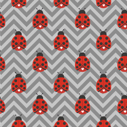 Ladybugs & Chevron Wallpaper & Surface Covering (Water Activated 24"x 24" Sample)