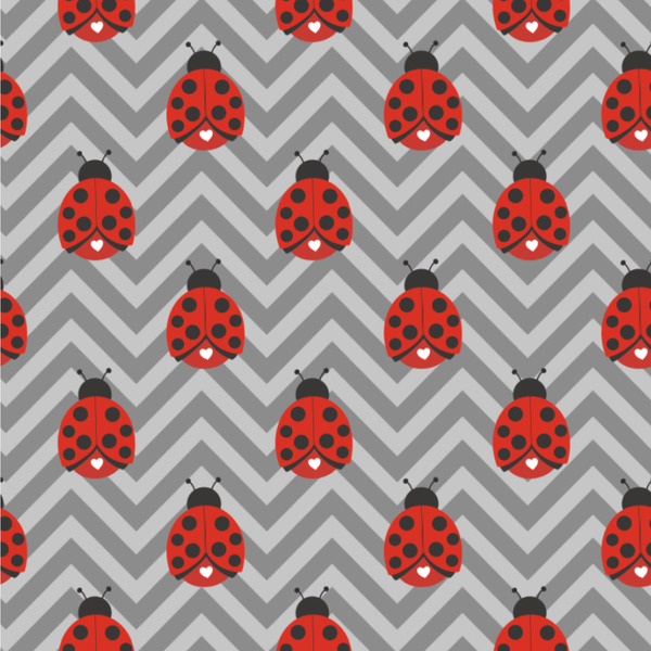 Ladybugs & Chevron Wallpaper Square