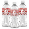 Ladybugs & Chevron Water Bottle Labels - Front View