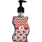 Ladybugs & Chevron Wave Bottle Soap / Lotion Dispenser (Personalized)