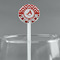 Ladybugs & Chevron White Plastic 5.5" Stir Stick - Round - Main