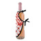 Ladybugs & Chevron Wine Bottle Apron - DETAIL WITH CLIP ON NECK