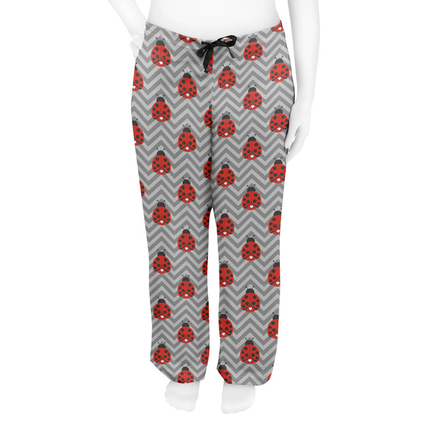 Ladybugs & Chevron Women's Pj on model - Front