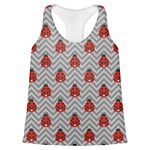 Ladybugs & Chevron Womens Racerback Tank Top - Small