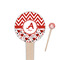 Ladybugs & Chevron 4" Round Wooden Food Picks - Double Sided (Personalized)