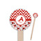 Ladybugs & Chevron Round Wooden Food Picks (Personalized)