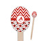 Ladybugs & Chevron Oval Wooden Food Picks (Personalized)