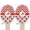 Ladybugs & Chevron Wooden Food Pick - Oval - Double Sided - Front & Back