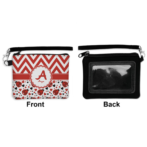 Ladybugs & Chevron Wristlet ID Cases - Front & Back