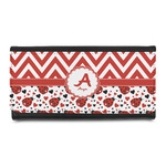 Ladybugs & Chevron Leatherette Ladies Wallet (Personalized)