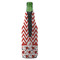 Ladybugs & Chevron Zipper Bottle Cooler - BACK (bottle)