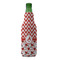 Ladybugs & Chevron Zipper Bottle Cooler - FRONT (bottle)