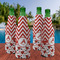 Ladybugs & Chevron Zipper Bottle Cooler - Set of 4 - LIFESTYLE