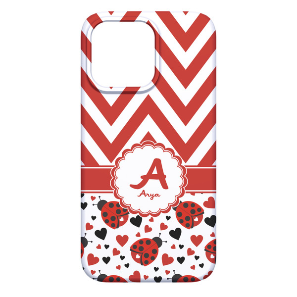 Ladybugs & Chevron iPhone 13 Pro Max Case - Back