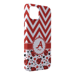 Ladybugs & Chevron iPhone Case - Plastic - iPhone 14 Pro Max (Personalized)