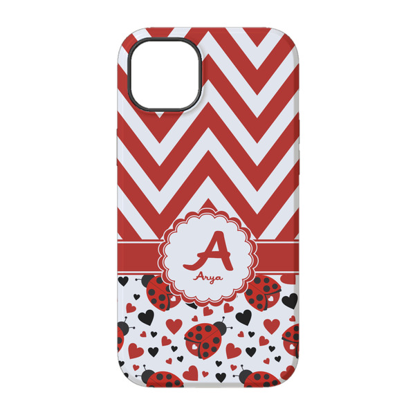 Ladybugs & Chevron iPhone 14 Pro Tough Case - Back