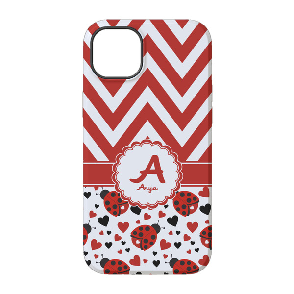 Ladybugs & Chevron iPhone 14 Tough Case - Back