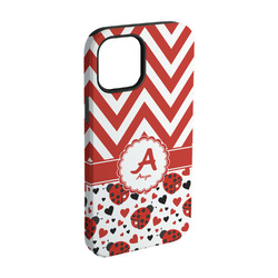 Ladybugs & Chevron iPhone Case - Rubber Lined - iPhone 15 (Personalized)