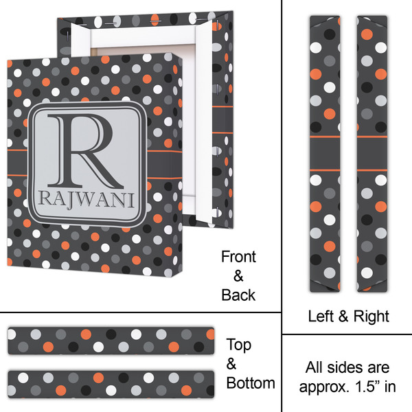 Gray Dots 11x14 - Canvas Print - Approval