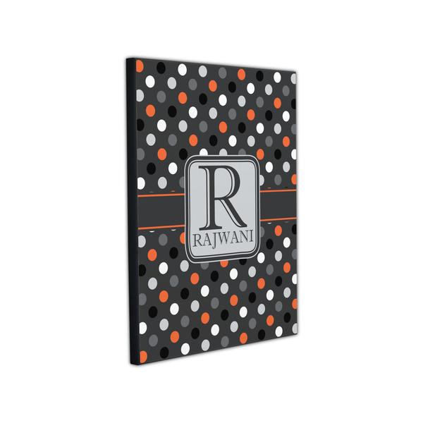 Gray Dots 11x14 Wood Print - Angle View