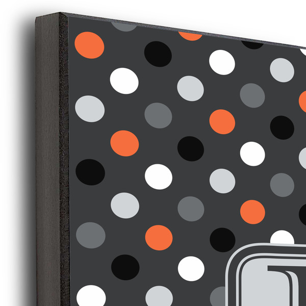 Gray Dots 11x14 Wood Print - Closeup