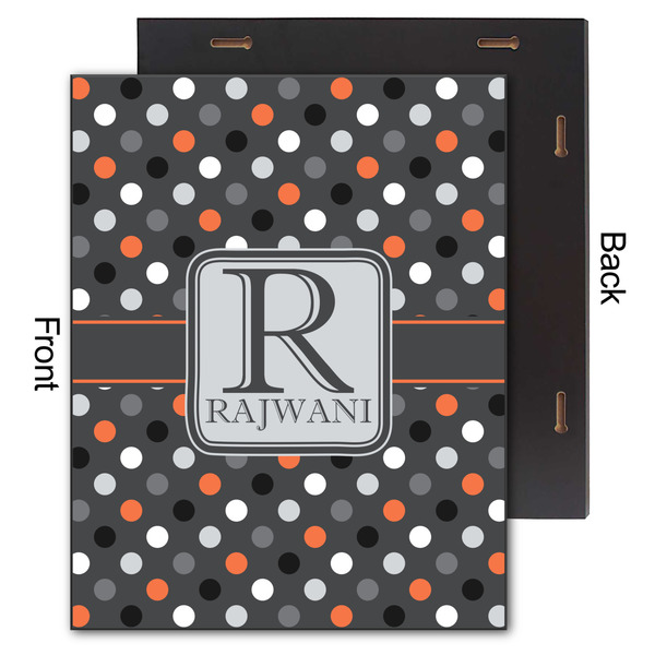 Gray Dots 11x14 Wood Print - Front & Back View