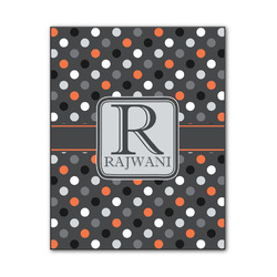 Gray Dots Wood Print - 11x14 (Personalized)