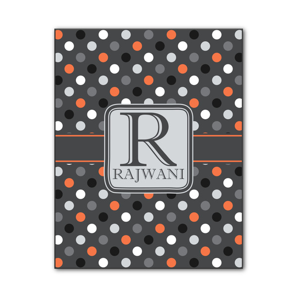 Custom Gray Dots Wood Print - 11x14 (Personalized)