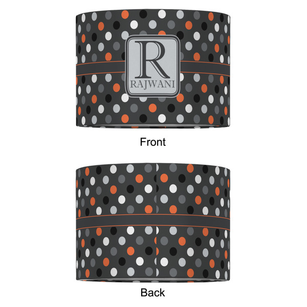 Gray Dots 12" Drum Lampshade - APPROVAL (Fabric)