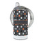 Gray Dots 12 oz Stainless Steel Sippy Cups - FULL (back angle)