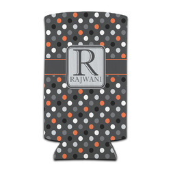 Gray Dots Can Cooler (tall 12 oz) (Personalized)