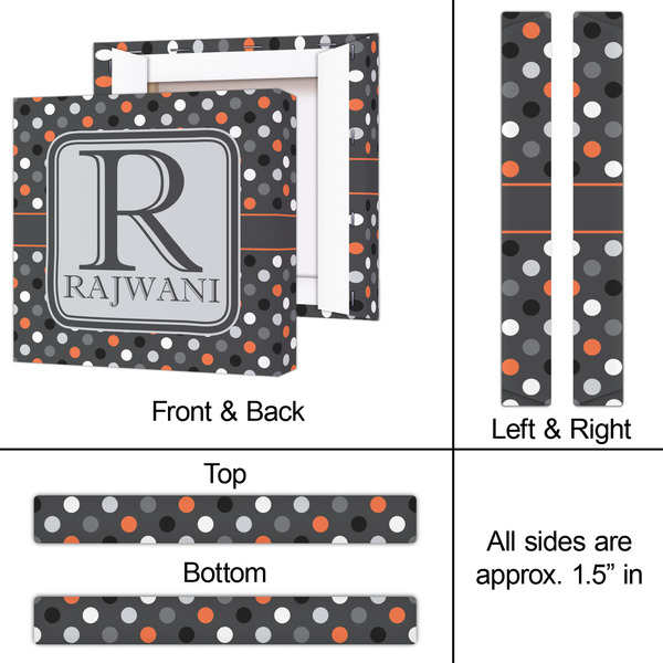 Gray Dots 12x12 - Canvas Print - Approval