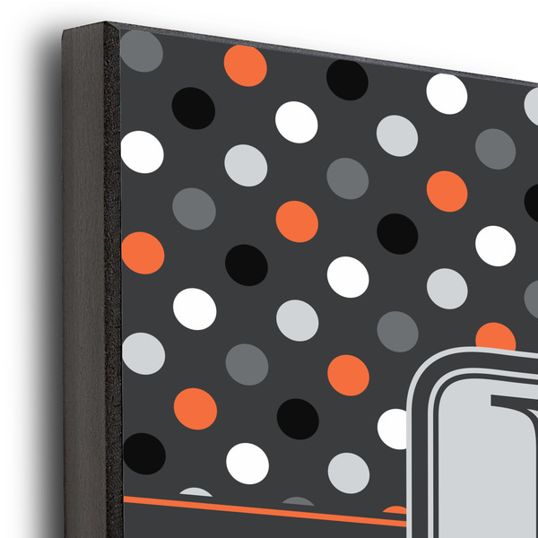 Gray Dots 12x12 Wood Print - Closeup