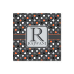 Gray Dots Wood Print - 12x12 (Personalized)