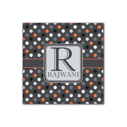 Gray Dots Wood Print - 12x12 (Personalized)