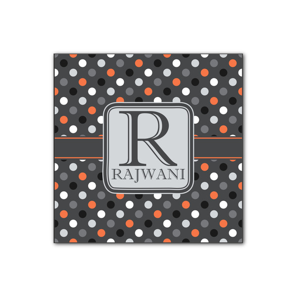 Custom Gray Dots Wood Print - 12x12 (Personalized)