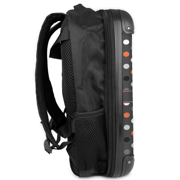 Gray Dots 13" Hard Shell Backpacks - Side View